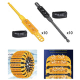 10x Generic Tire Chains for Car Rubber for Winter Driving Trucks Pickup Yellow