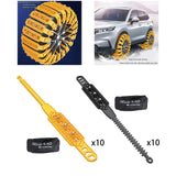 10x Generic Tire Chains for Car Rubber for Winter Driving Trucks Pickup Yellow