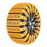 10x Generic Tire Chains for Car Rubber for Winter Driving Trucks Pickup Yellow