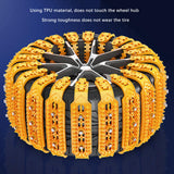 10x Generic Tire Chains for Car Rubber for Winter Driving Trucks Pickup Yellow