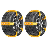 10x Generic Tire Chains for Car Rubber for Winter Driving Trucks Pickup Yellow