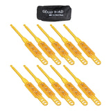 10x Generic Tire Chains for Car Rubber for Winter Driving Trucks Pickup Yellow
