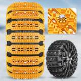 10x Generic Tire Chains for Car Rubber for Winter Driving Trucks Pickup Yellow