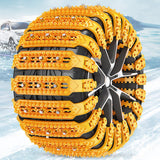 10x Generic Tire Chains for Car Rubber for Winter Driving Trucks Pickup Yellow