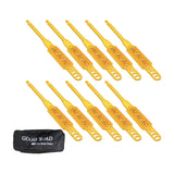 10x Generic Tire Chains for Car Rubber for Winter Driving Trucks Pickup Yellow