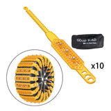 10x Generic Tire Chains for Car Rubber for Winter Driving Trucks Pickup Yellow