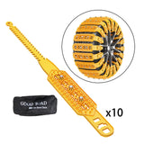 10x Generic Tire Chains for Car Rubber for Winter Driving Trucks Pickup Yellow