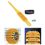 10x Generic Tire Chains for Car Rubber for Winter Driving Trucks Pickup Yellow