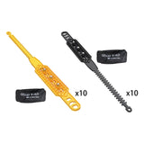 10x Generic Tire Chains for Car Rubber for Winter Driving Trucks Pickup Yellow