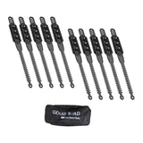 10x Generic Tire Chains for Car Rubber for Winter Driving Trucks Pickup Black