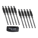10x Generic Tire Chains for Car Rubber for Winter Driving Trucks Pickup Black