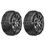 10x Generic Tire Chains for Car Rubber for Winter Driving Trucks Pickup Black
