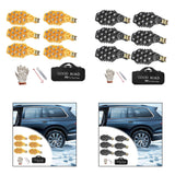 6Pcs Tire Chains Heavy Duty Sedans Muddy Road Easily Fit Portable Snow Chains Yellow