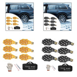 6Pcs Tire Chains Heavy Duty Sedans Muddy Road Easily Fit Portable Snow Chains Yellow