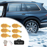 6Pcs Tire Chains Heavy Duty Sedans Muddy Road Easily Fit Portable Snow Chains Yellow