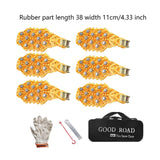 6Pcs Tire Chains Heavy Duty Sedans Muddy Road Easily Fit Portable Snow Chains Yellow