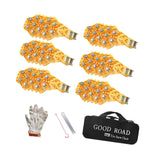 6Pcs Tire Chains Heavy Duty Sedans Muddy Road Easily Fit Portable Snow Chains Yellow