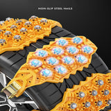 6Pcs Tire Chains Heavy Duty Sedans Muddy Road Easily Fit Portable Snow Chains Yellow