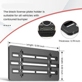 Generic Car Front License Plate Frame Holder Black Easily Install 12.7x7inch