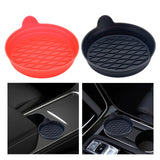 Car Cup Coaster Silicone Car Accessories Cup Mat Truck Car Cup Holder Insert Red