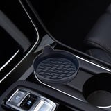 Car Cup Coaster Silicone Car Accessories Cup Mat Truck Car Cup Holder Insert Black