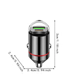 Mini Car Charger Stylish Sturdy Professional 3x2.4x2.4cm Fast Charging