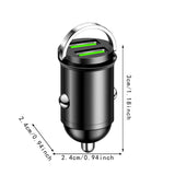 Mini Car Charger Stylish Sturdy Professional 3x2.4x2.4cm Fast Charging