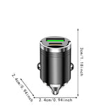 Mini Car Charger Stylish Sturdy Professional 3x2.4x2.4cm Fast Charging