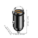 Mini Car Charger Stylish Sturdy Professional 3x2.4x2.4cm Fast Charging