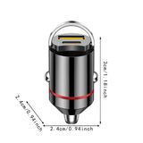 Mini Car Charger Stylish Sturdy Professional 3x2.4x2.4cm Fast Charging
