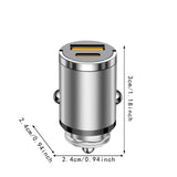 Mini Car Charger Stylish Sturdy Professional 3x2.4x2.4cm Fast Charging