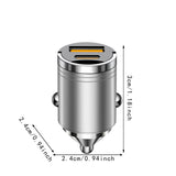 Mini Car Charger Stylish Sturdy Professional 3x2.4x2.4cm Fast Charging