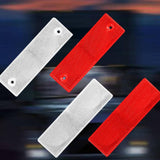 Reflective Stickers Portable Reflective Tape for Trailer Mailboxes Bike White with Hole