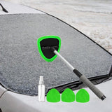 Car Windshield Cleaning Tools Portable for Home Window Trucks Household Triangle Green