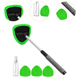 Car Windshield Cleaning Tools Portable for Home Window Trucks Household Triangle Green