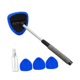 Car Windshield Cleaning Tools Portable for Home Window Trucks Household Triangle Blue