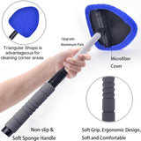 Car Windshield Cleaning Tools Portable for Home Window Trucks Household Triangle Blue