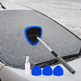 Car Windshield Cleaning Tools Portable for Home Window Trucks Household Triangle Blue