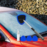 Car Windshield Cleaning Tools Portable for Home Window Trucks Household Triangle Blue