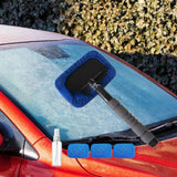 Car Windshield Cleaning Tools Portable for Home Window Trucks Household Rectangle Blue