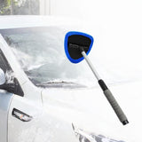 Car Windshield Cleaning Tool Auto Glass Wiper for Suvs Trucks Household Triangle Blue