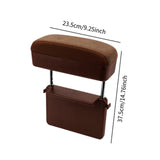 Car Armrest Storage Box Console Storage Case Easy Installation Wrist Support Brown