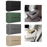 Car Tissue Box with Hanging Fixing Strap Car Sun Visor Tissue Holder Black