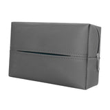 Car Tissue Box with Hanging Fixing Strap Car Sun Visor Tissue Holder Gray