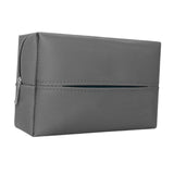 Car Tissue Box with Hanging Fixing Strap Car Sun Visor Tissue Holder Gray