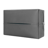 Car Tissue Box with Hanging Fixing Strap Car Sun Visor Tissue Holder Gray