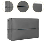 Car Tissue Box with Hanging Fixing Strap Car Sun Visor Tissue Holder Gray