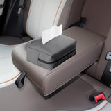 Car Tissue Box with Hanging Fixing Strap Car Sun Visor Tissue Holder Gray