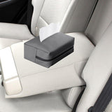 Car Tissue Box with Hanging Fixing Strap Car Sun Visor Tissue Holder Gray