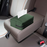 Car Tissue Box with Hanging Fixing Strap Car Sun Visor Tissue Holder Green